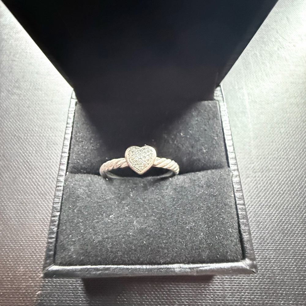 David Yurman Silver Heart Ring
